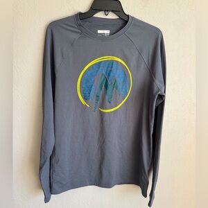 Marmot Slate Blue Long Sleeve Graphic Tee Mens M Gorpcore Outdoors Hiking